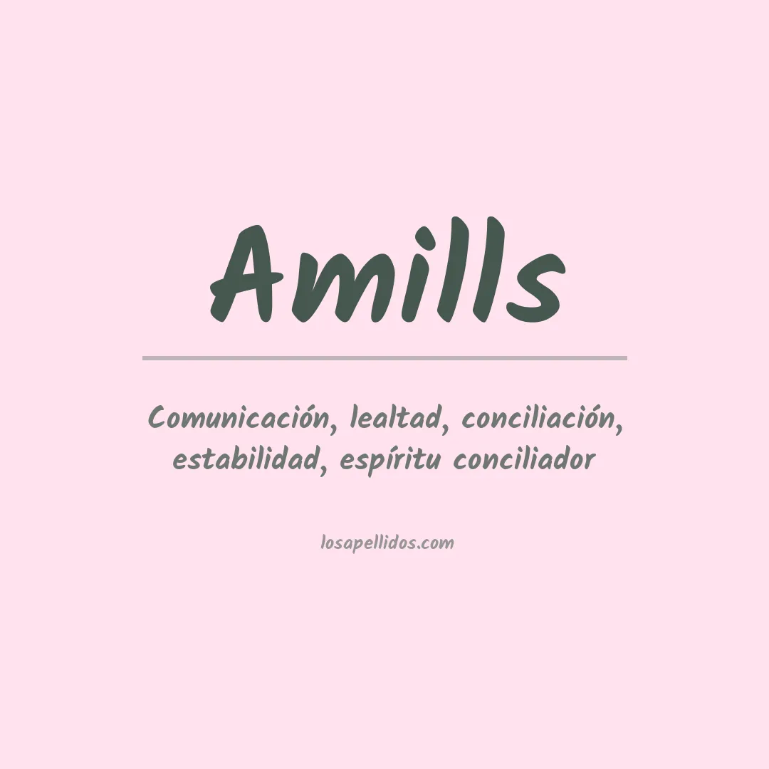 Significado del Apellido Amills
