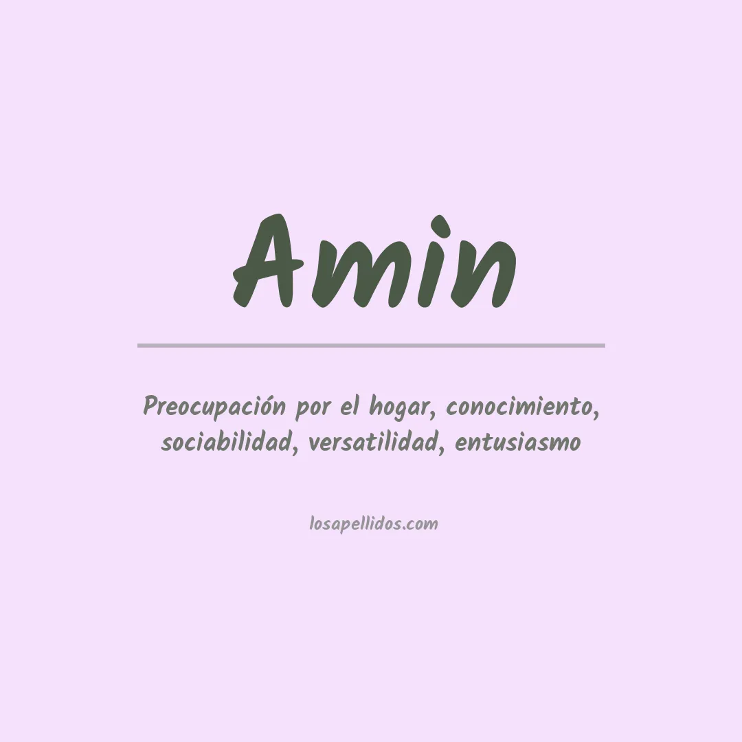Apellido Amin