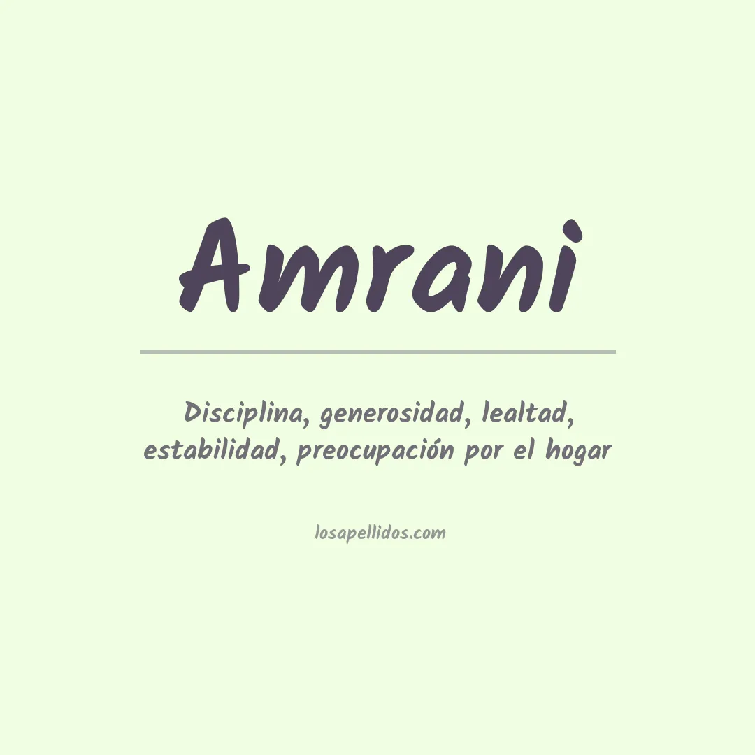 Apellido Amrani
