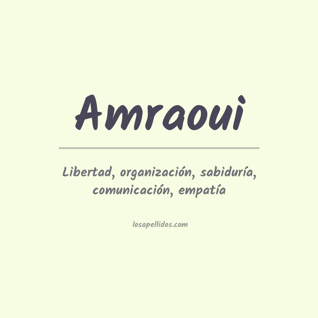 Apellido Amraoui