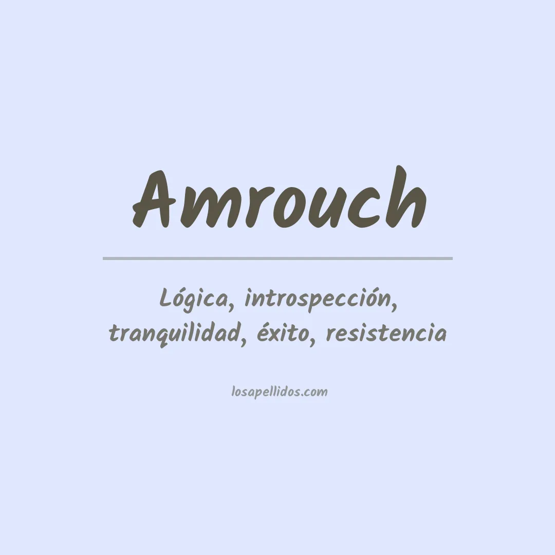Apellido Amrouch