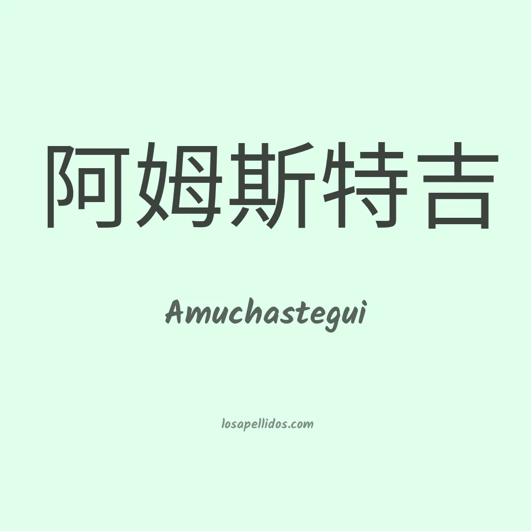 Amuchastegui en chino
