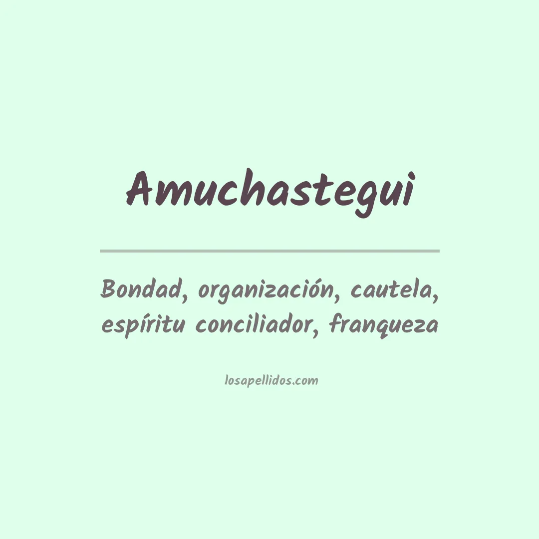 Significado del Apellido Amuchastegui