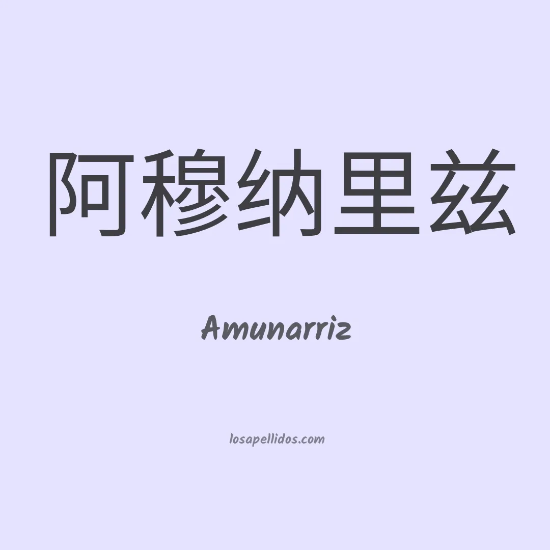 Amunarriz en chino