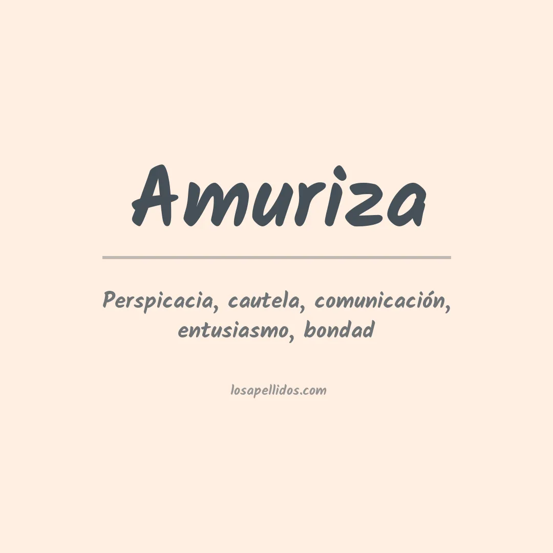 Significado del Apellido Amuriza