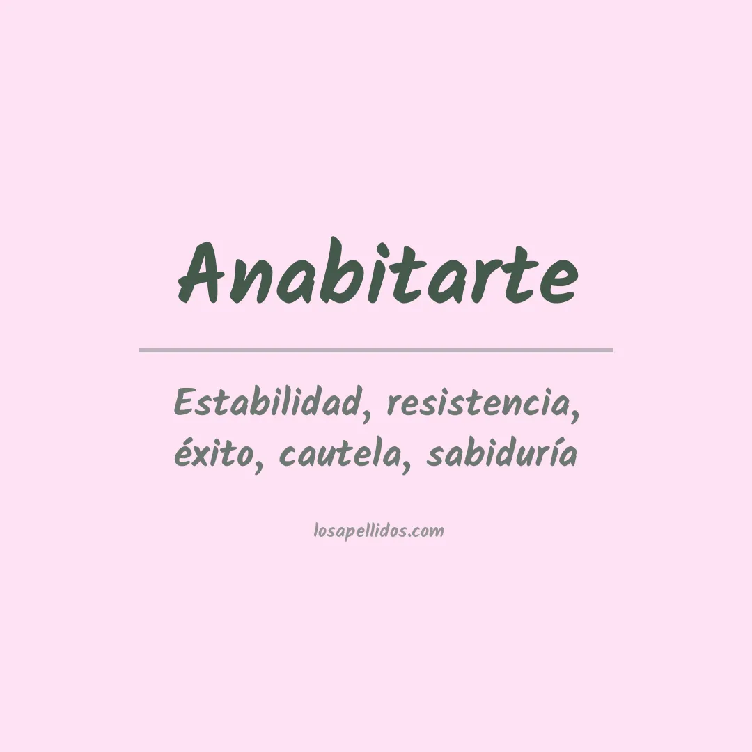 Significado del Apellido Anabitarte