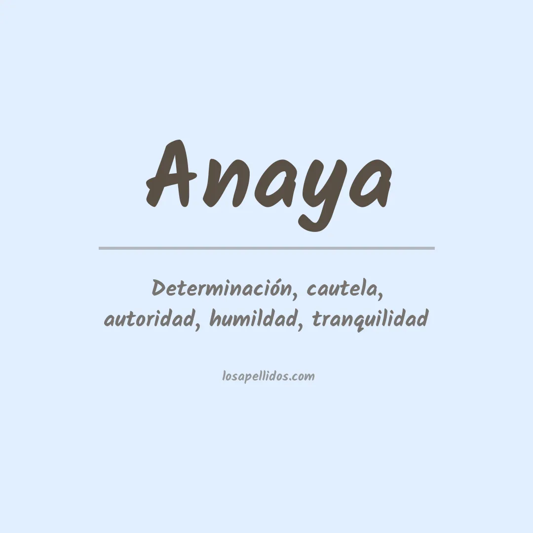 Apellido Anaya