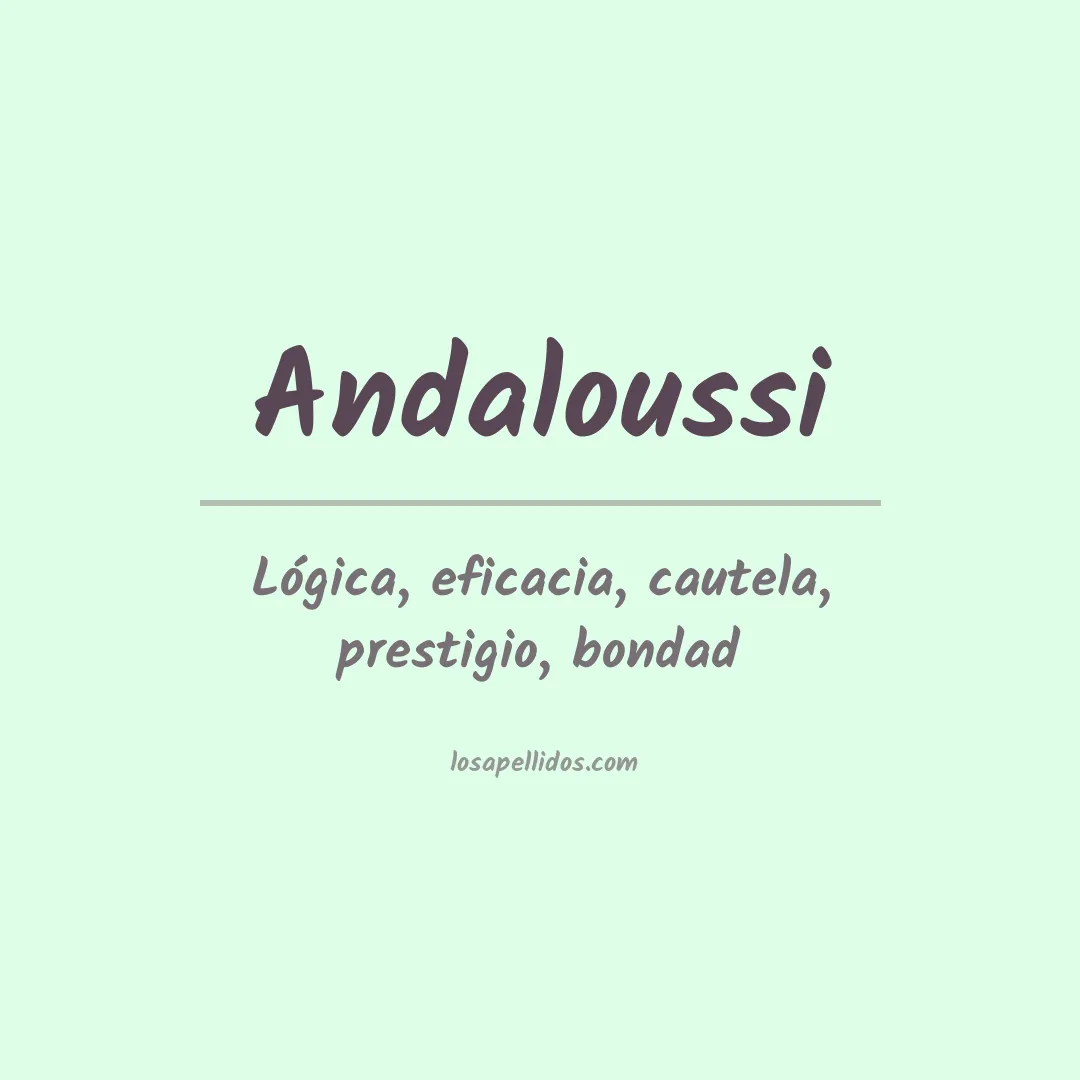 Apellido Andaloussi