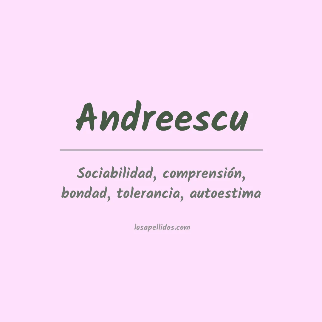 Apellido Andreescu