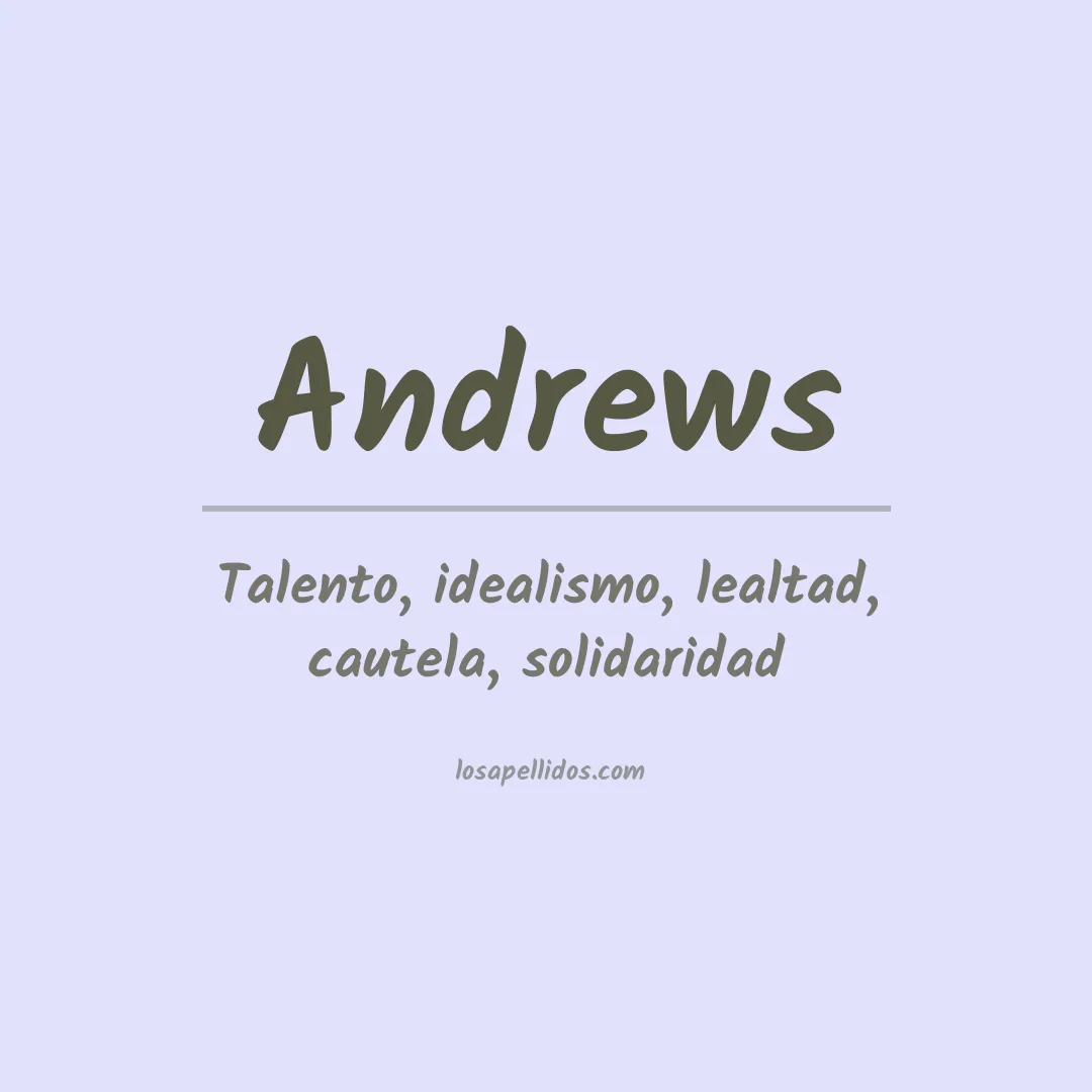 Apellido Andrews