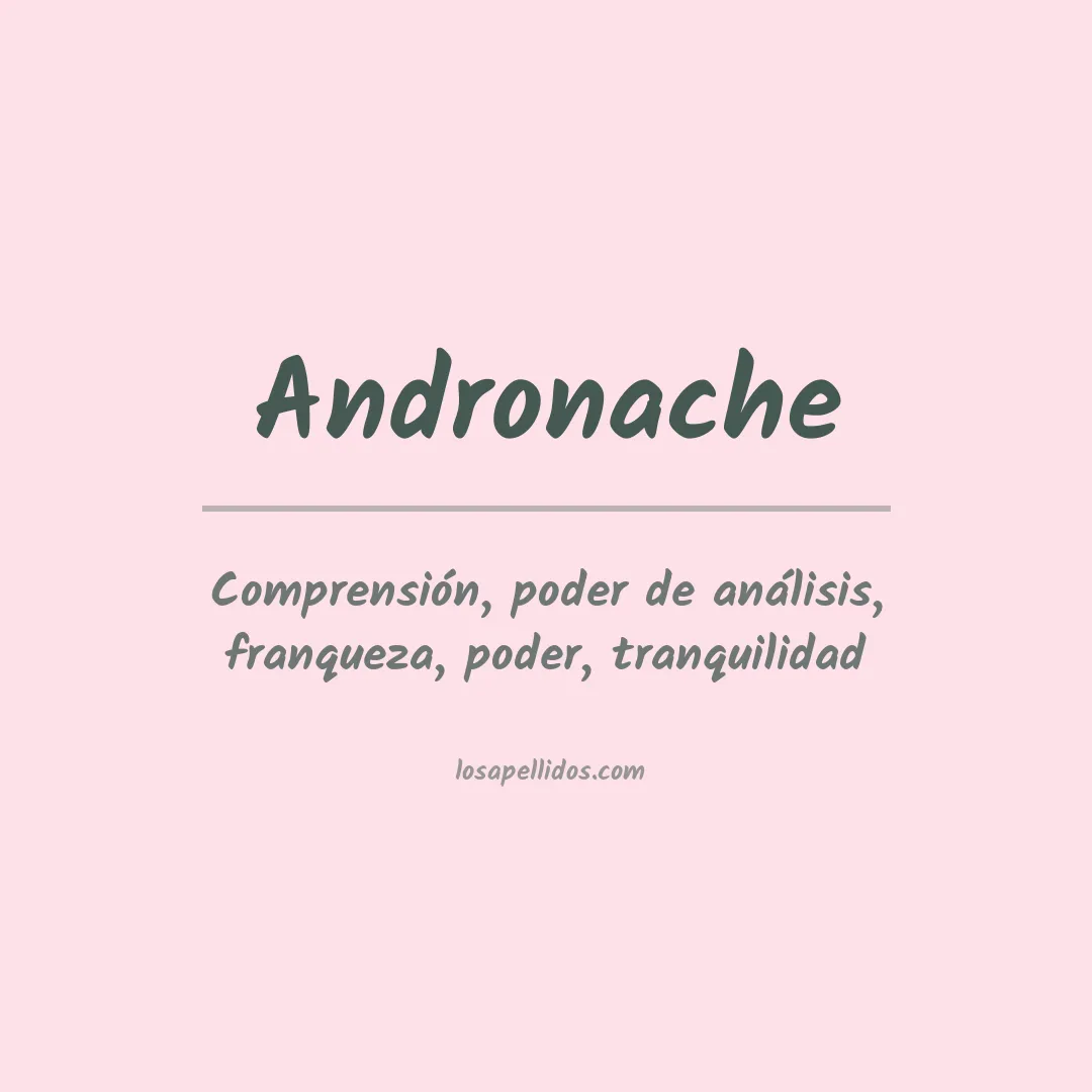 Apellido Andronache