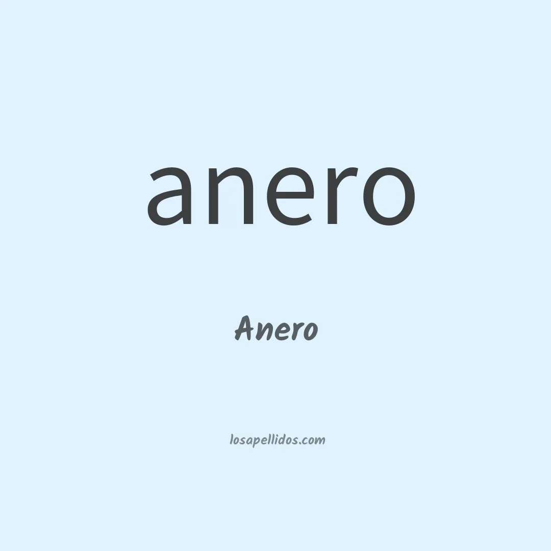Anero en chino