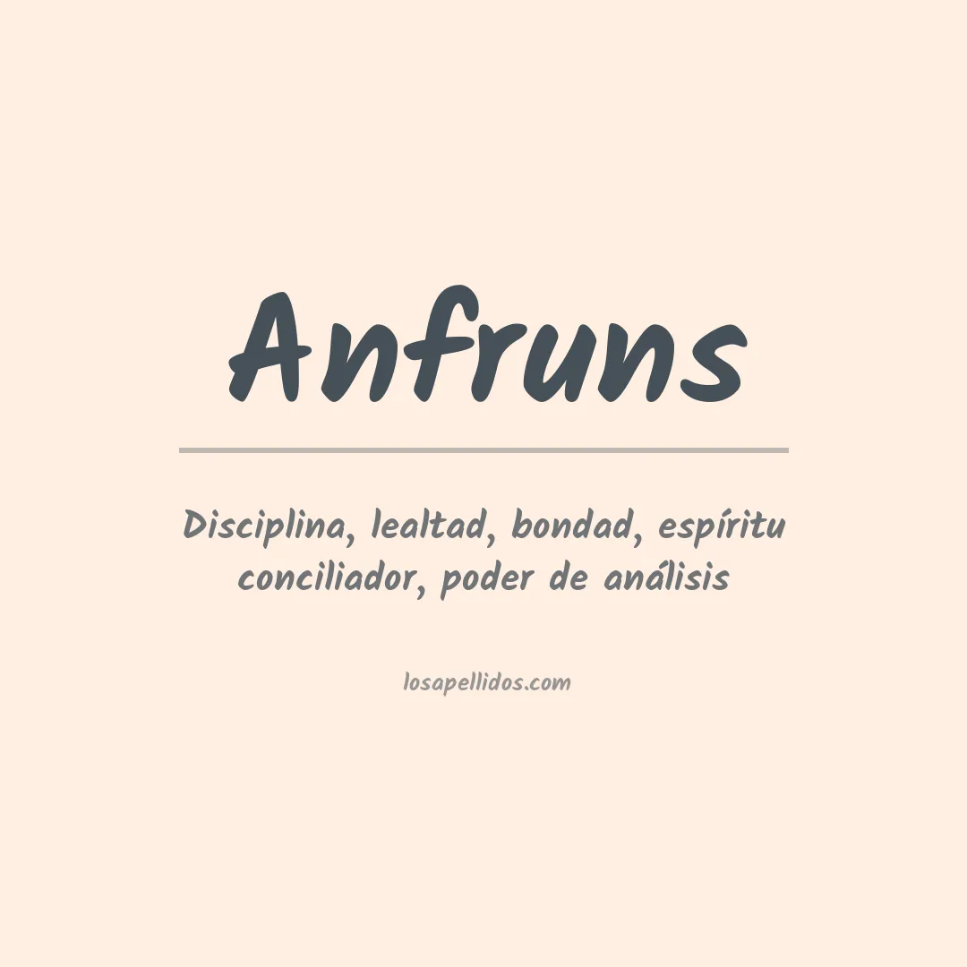 Apellido Anfruns