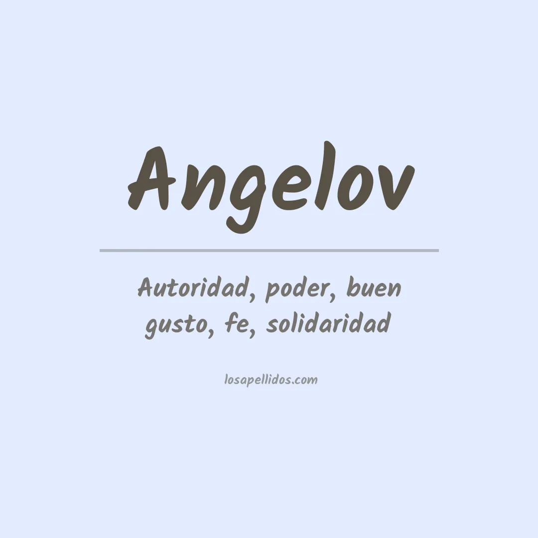 Apellido Angelov