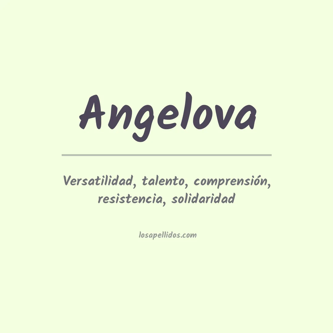 Apellido Angelova