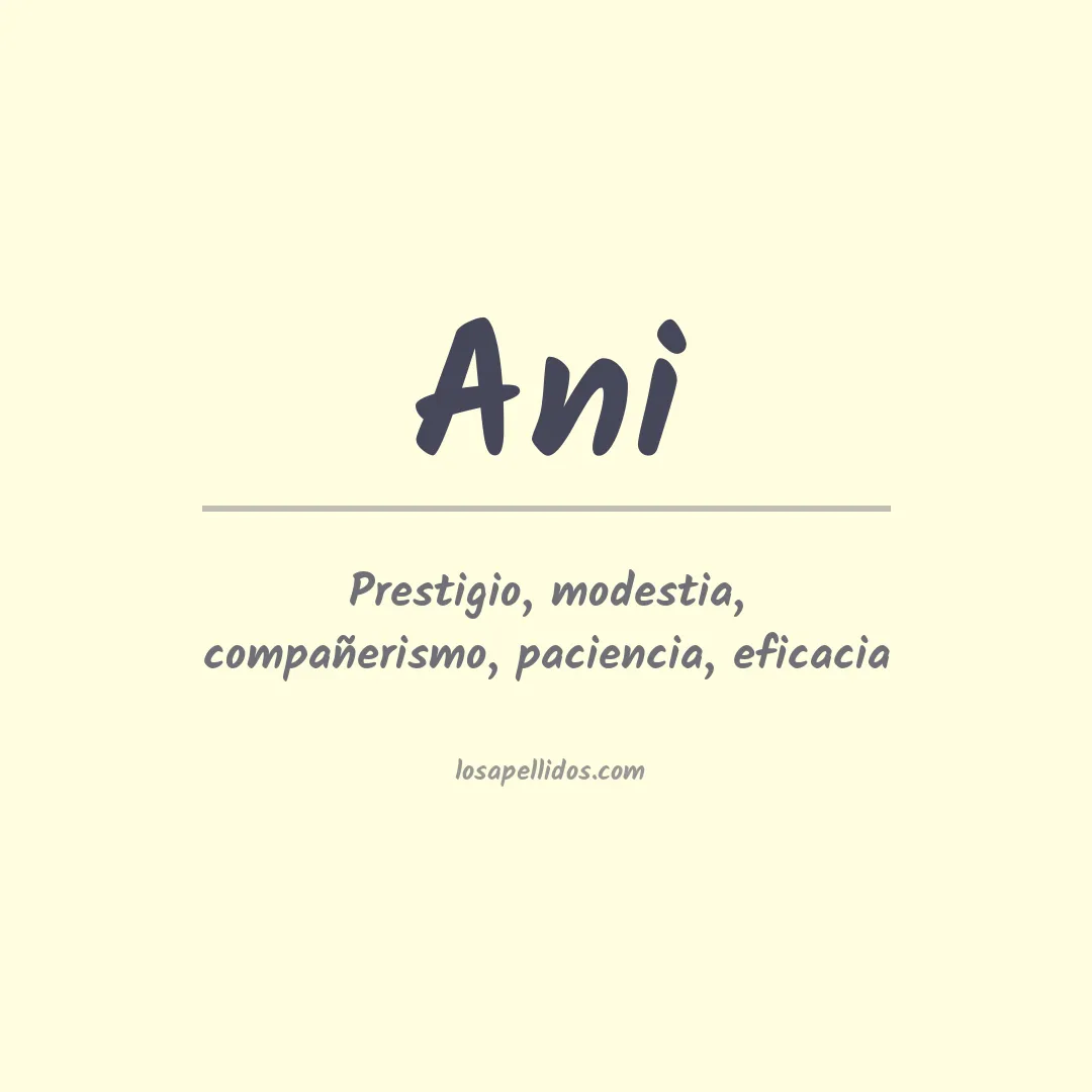 Apellido Ani