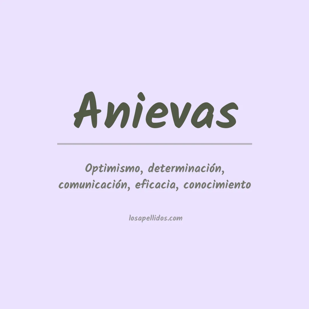 Significado del Apellido Anievas