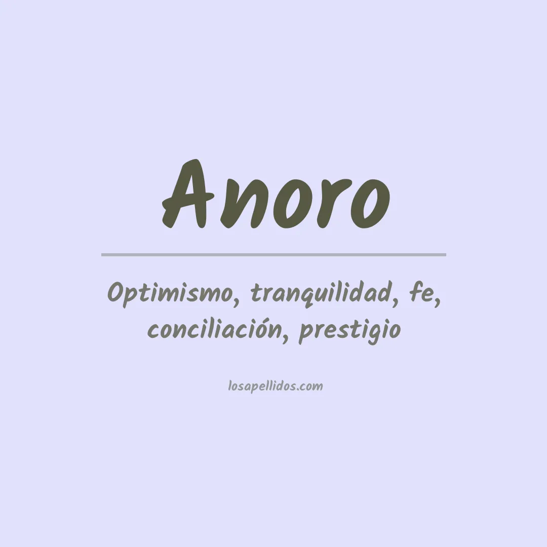 Apellido Anoro