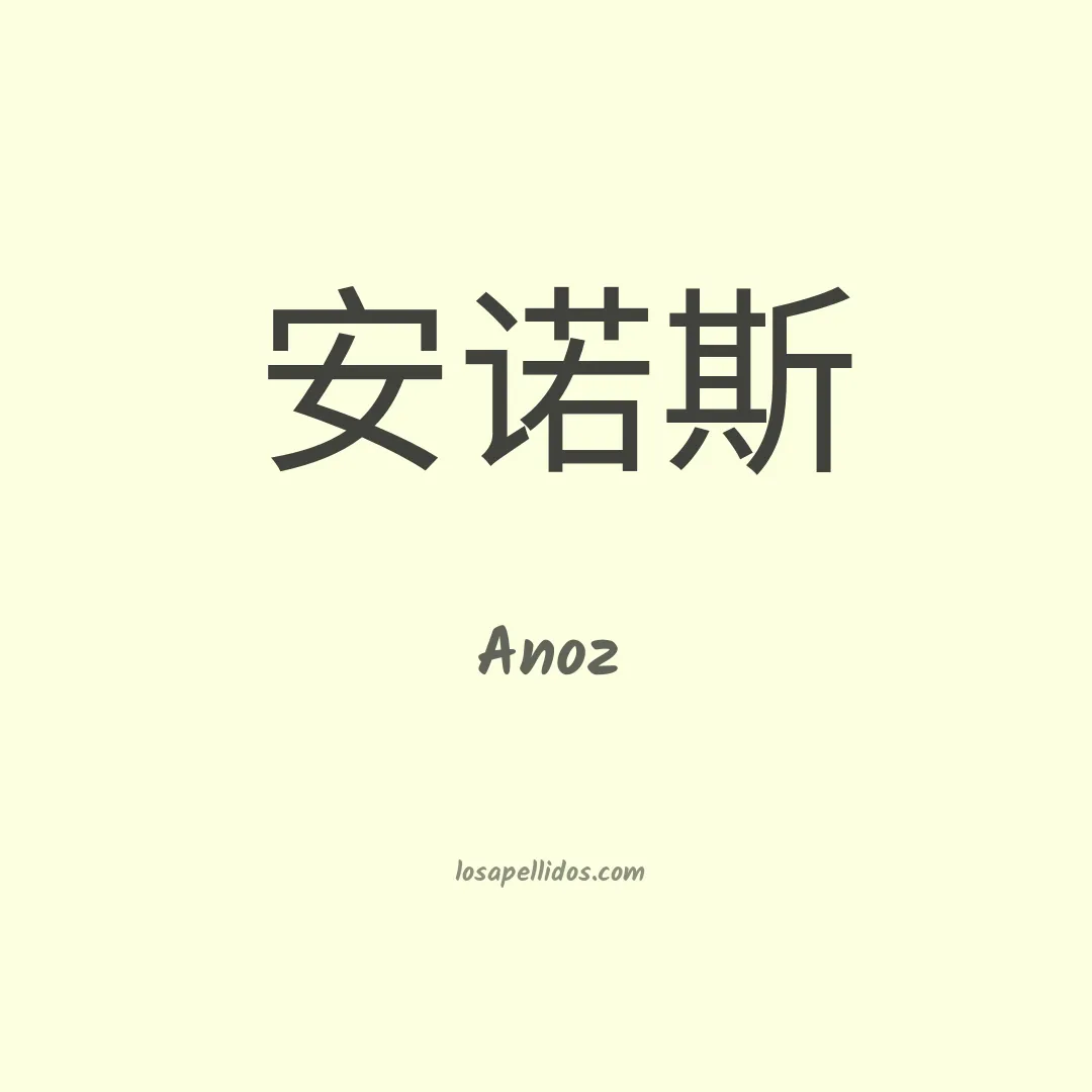 Anoz en chino