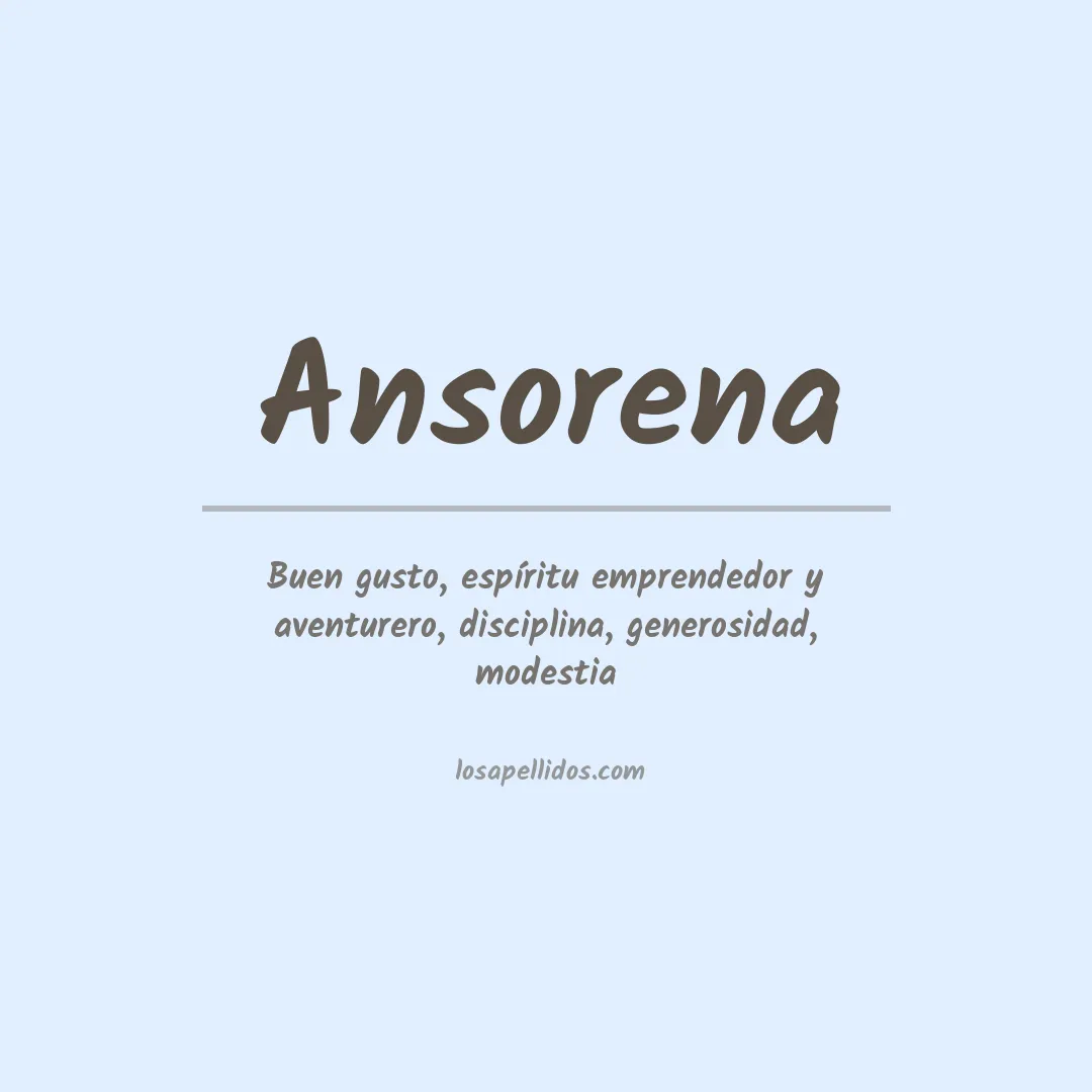 Apellido Ansorena