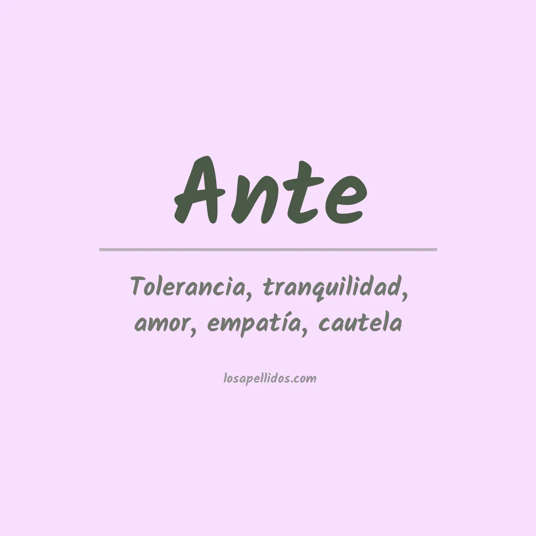 Apellido Ante