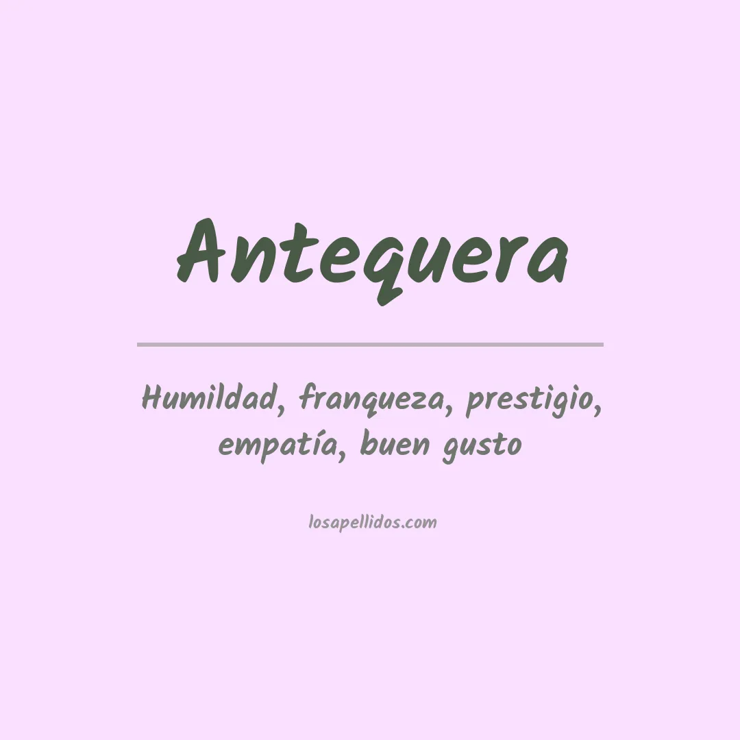 Apellido Antequera