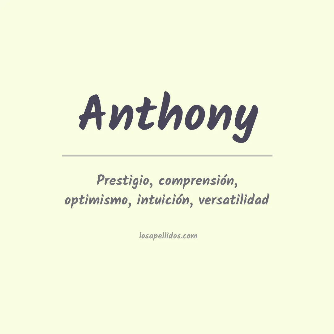 Apellido Anthony