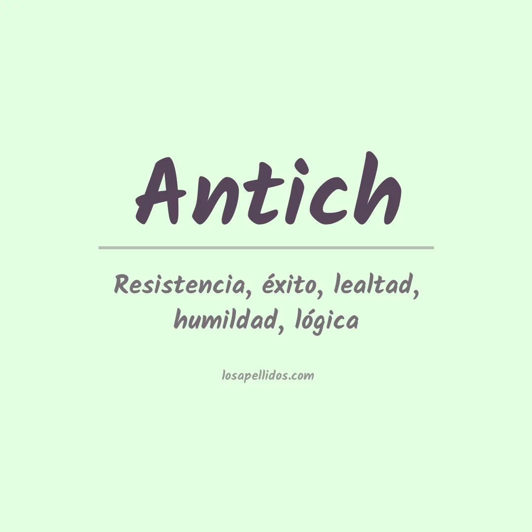 Apellido Antich