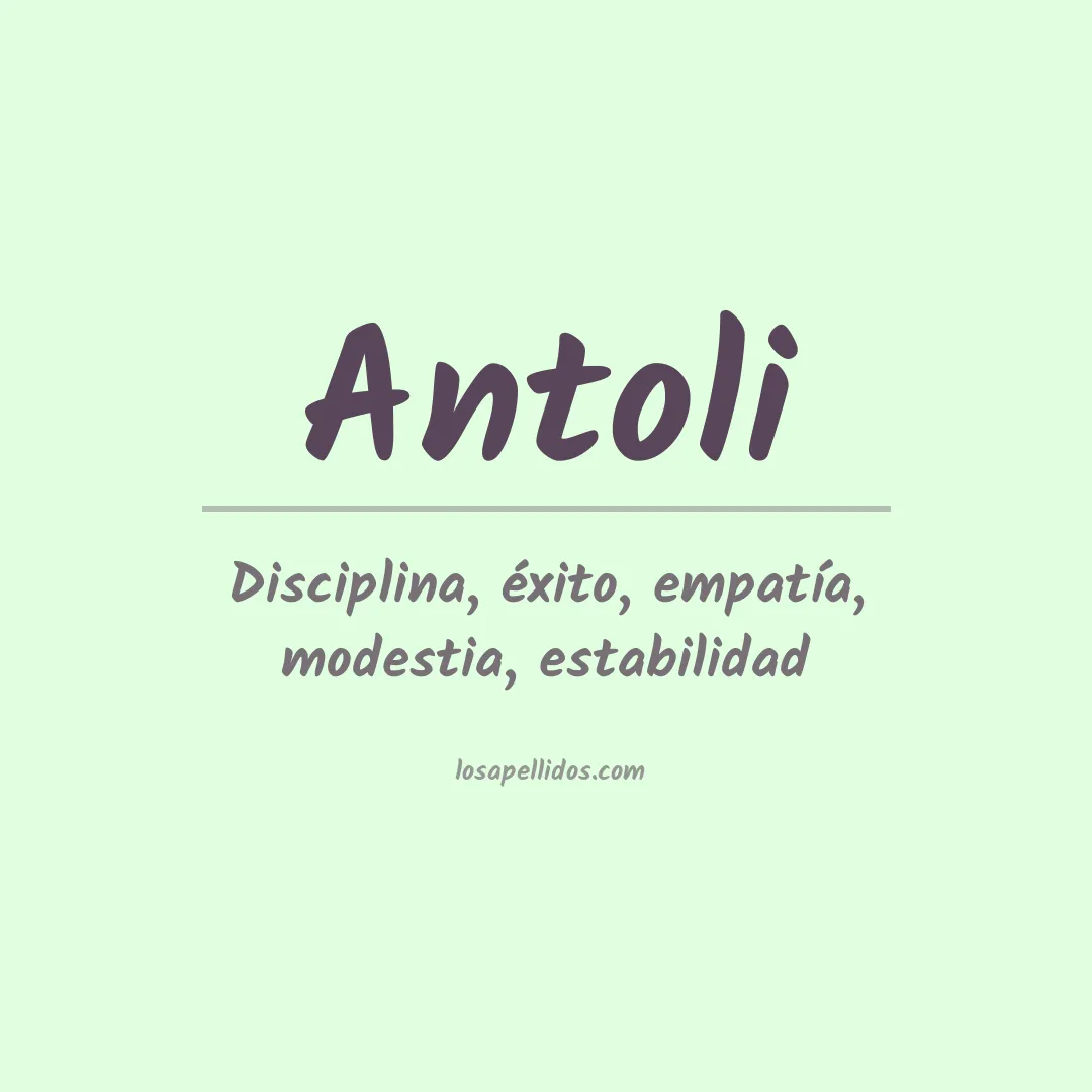 Apellido Antoli