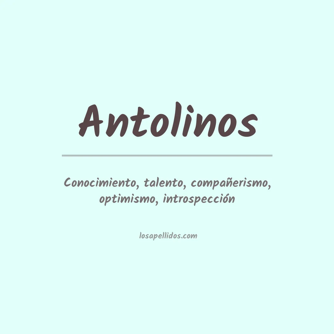 Apellido Antolinos