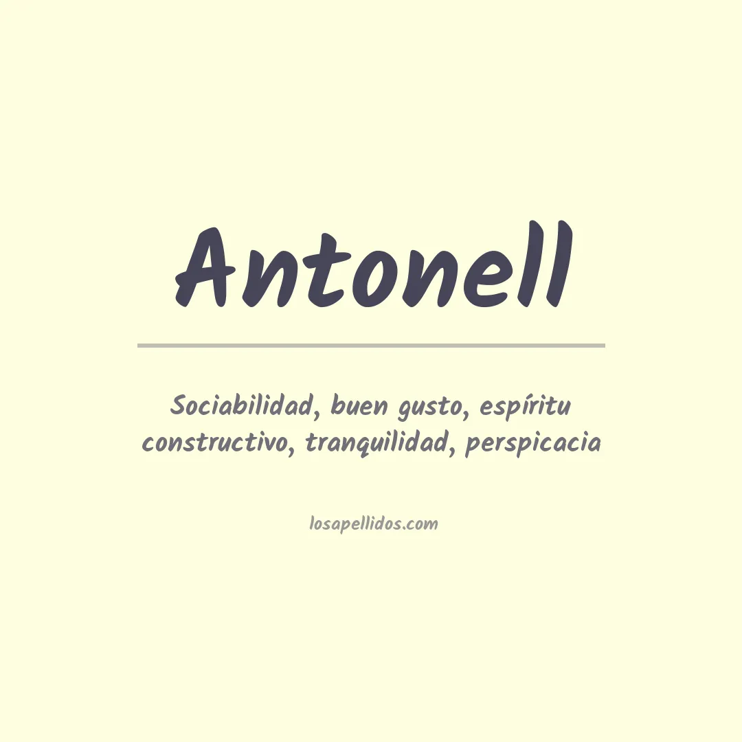 Significado del Apellido Antonell