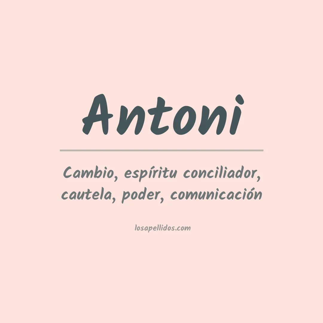 Apellido Antoni