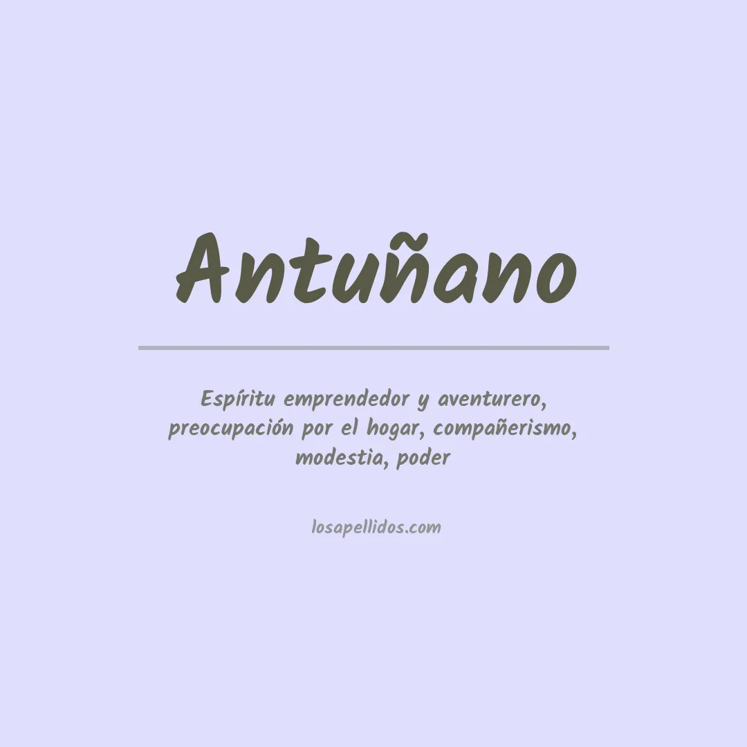 Apellido Antuñano