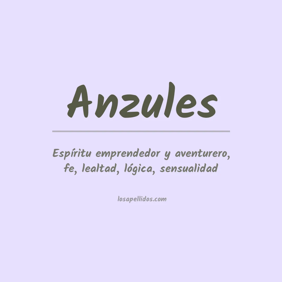 Apellido Anzules