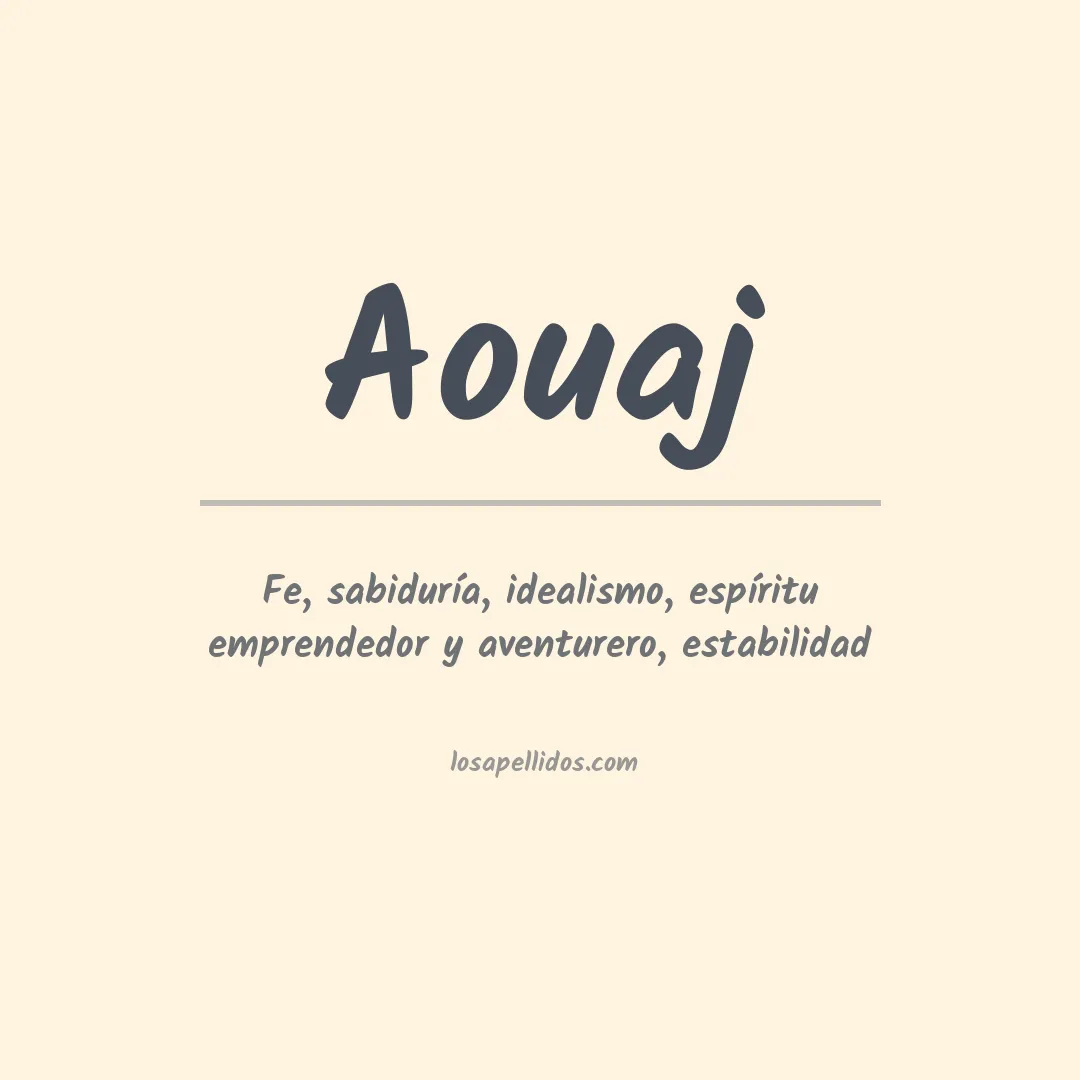 Apellido Aouaj