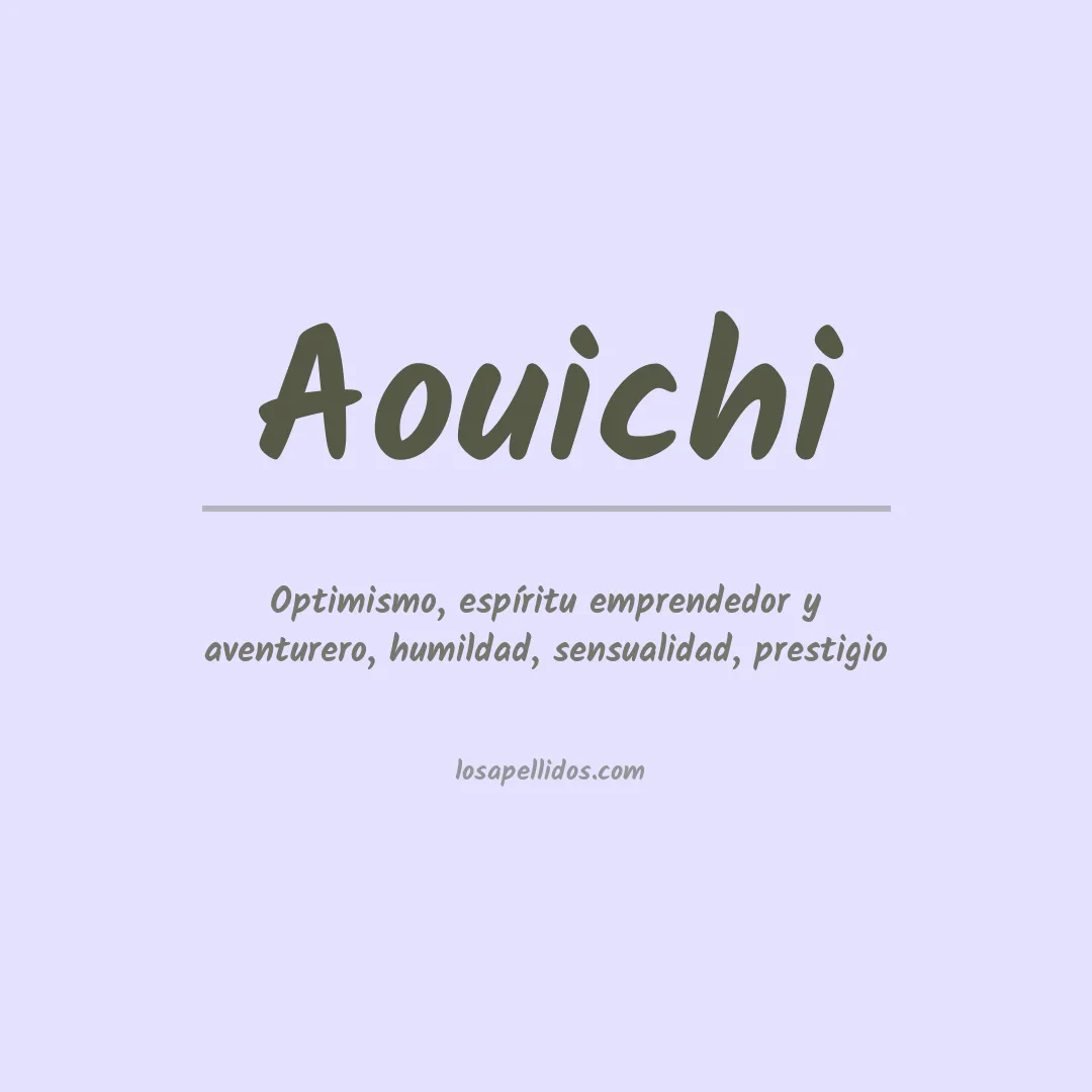 Apellido Aouichi