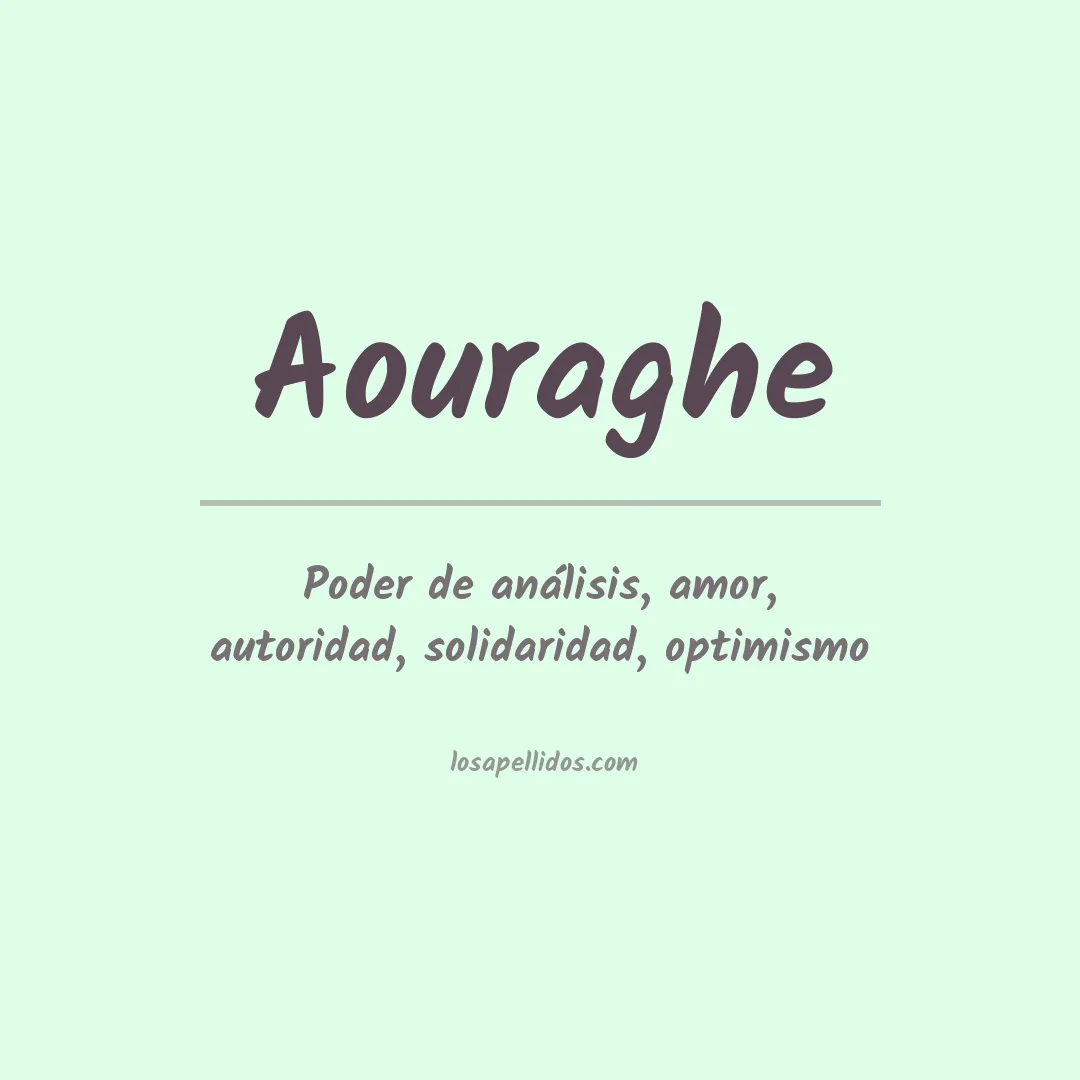 Apellido Aouraghe