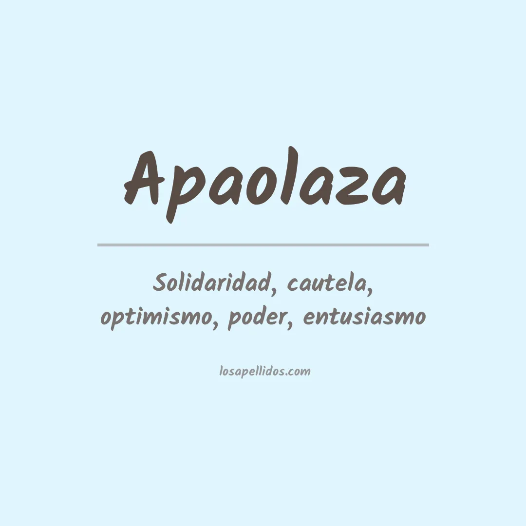 Apellido Apaolaza