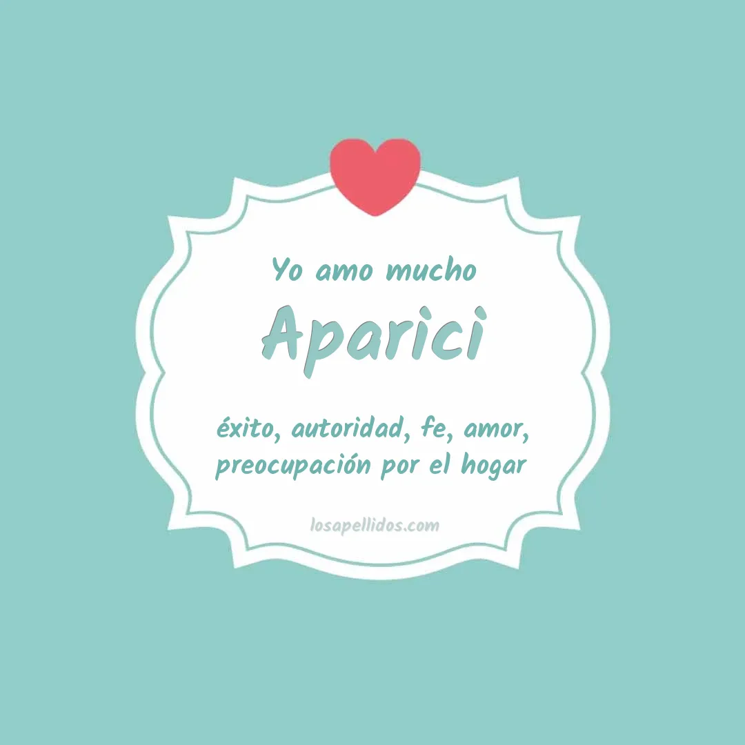 Yo amo mucho Aparici