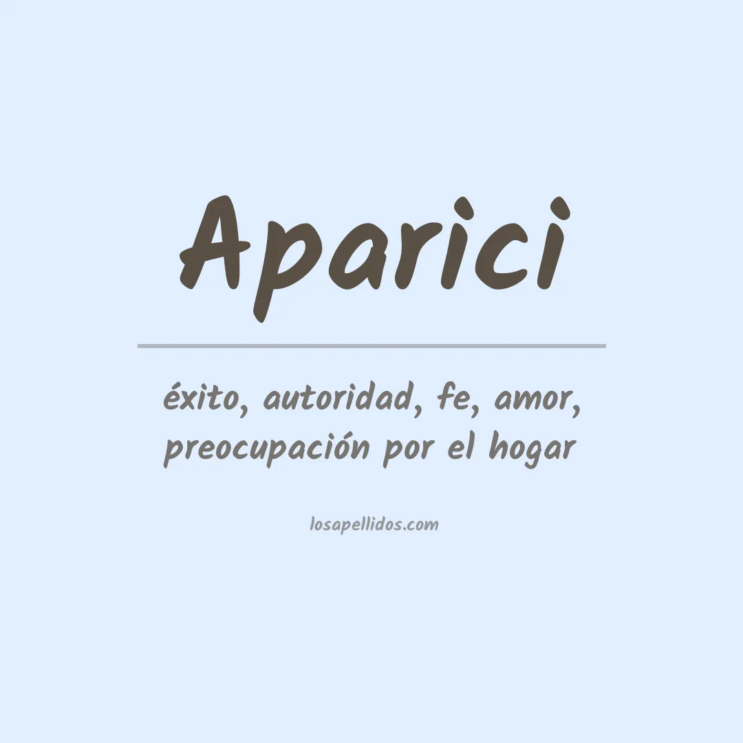 Apellido Aparici