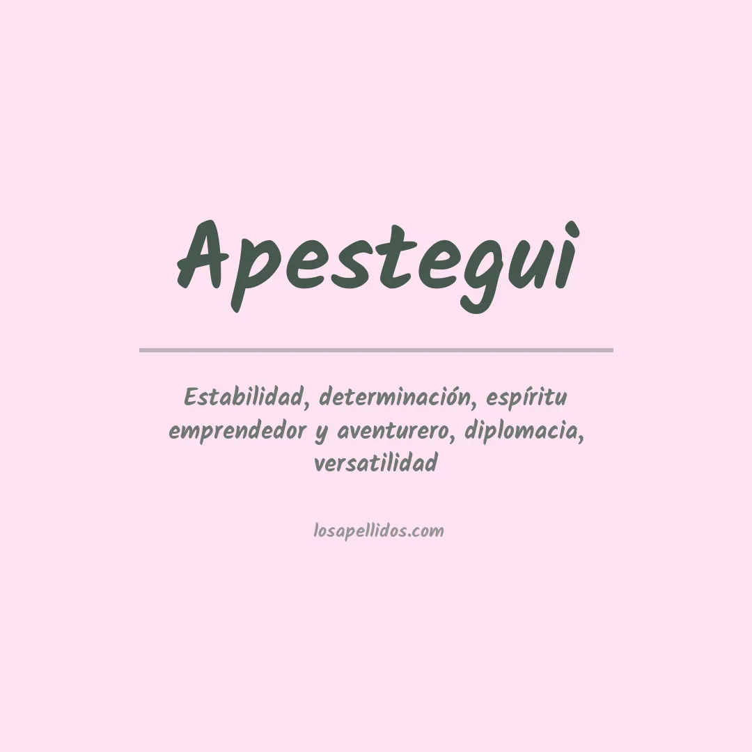 Significado del Apellido Apestegui