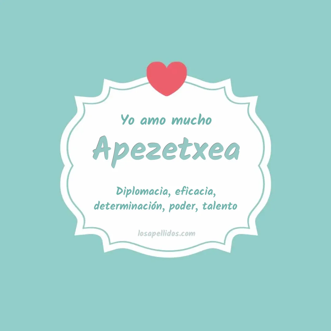 Yo amo mucho Apezetxea