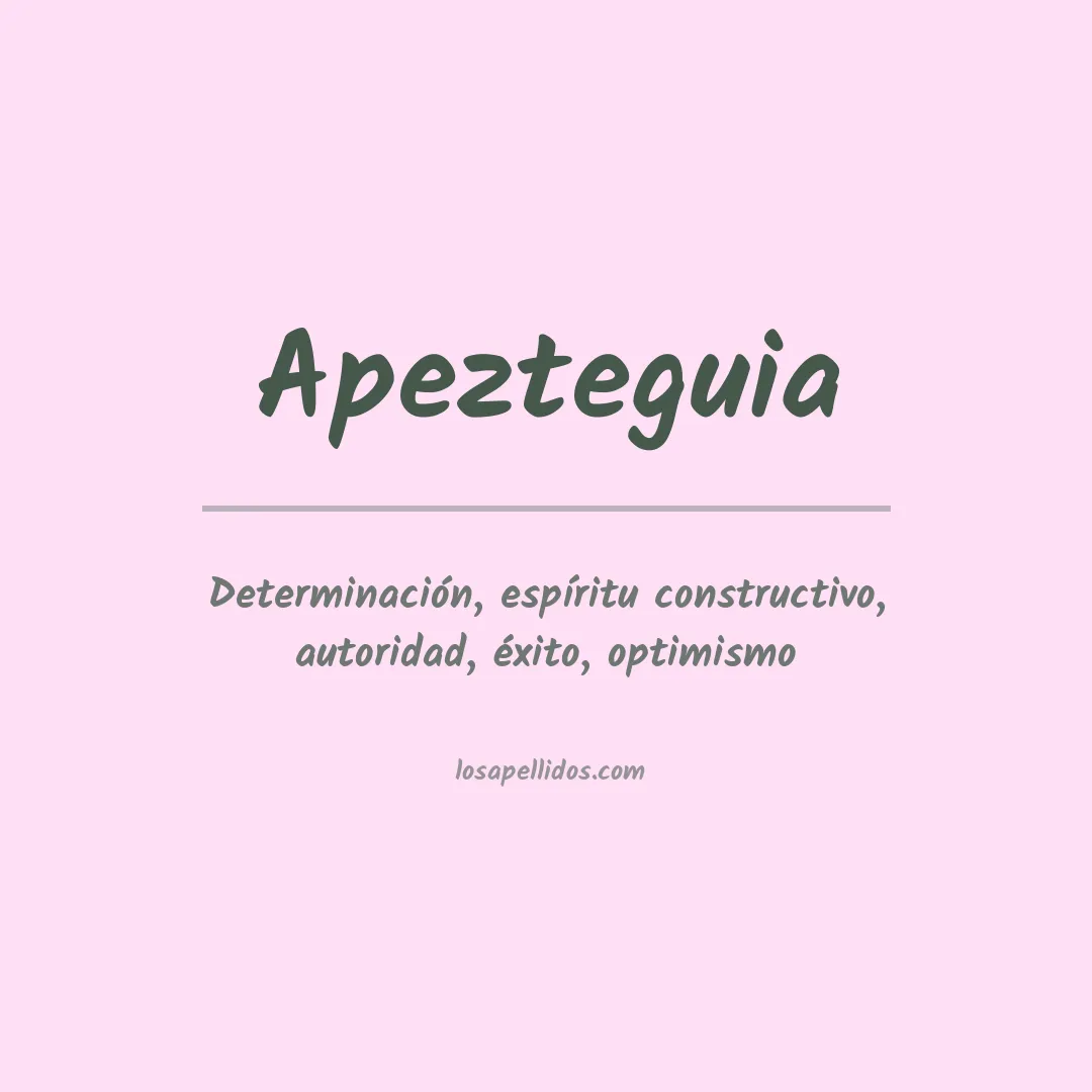 Apellido Apezteguia