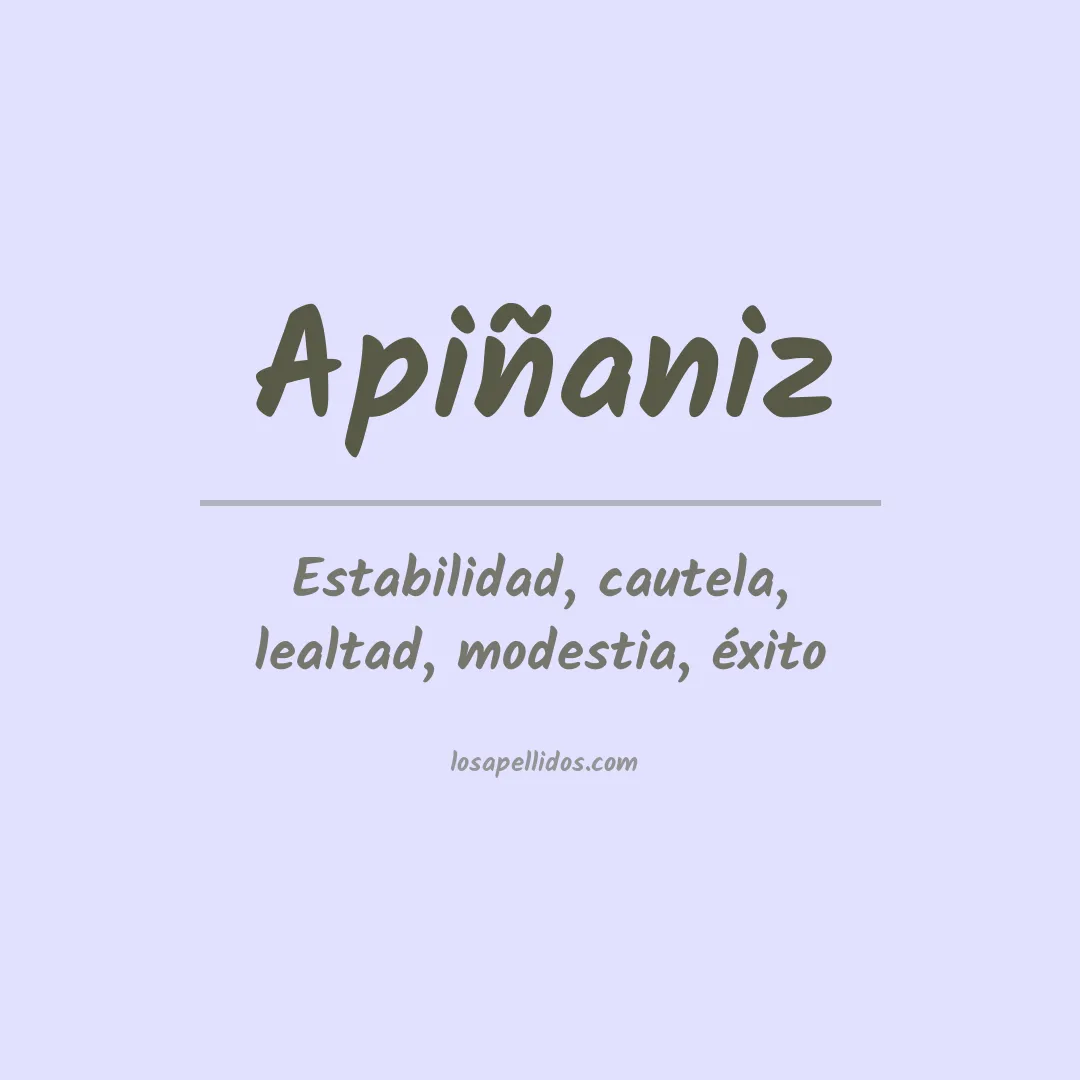 Significado del Apellido Apiñaniz