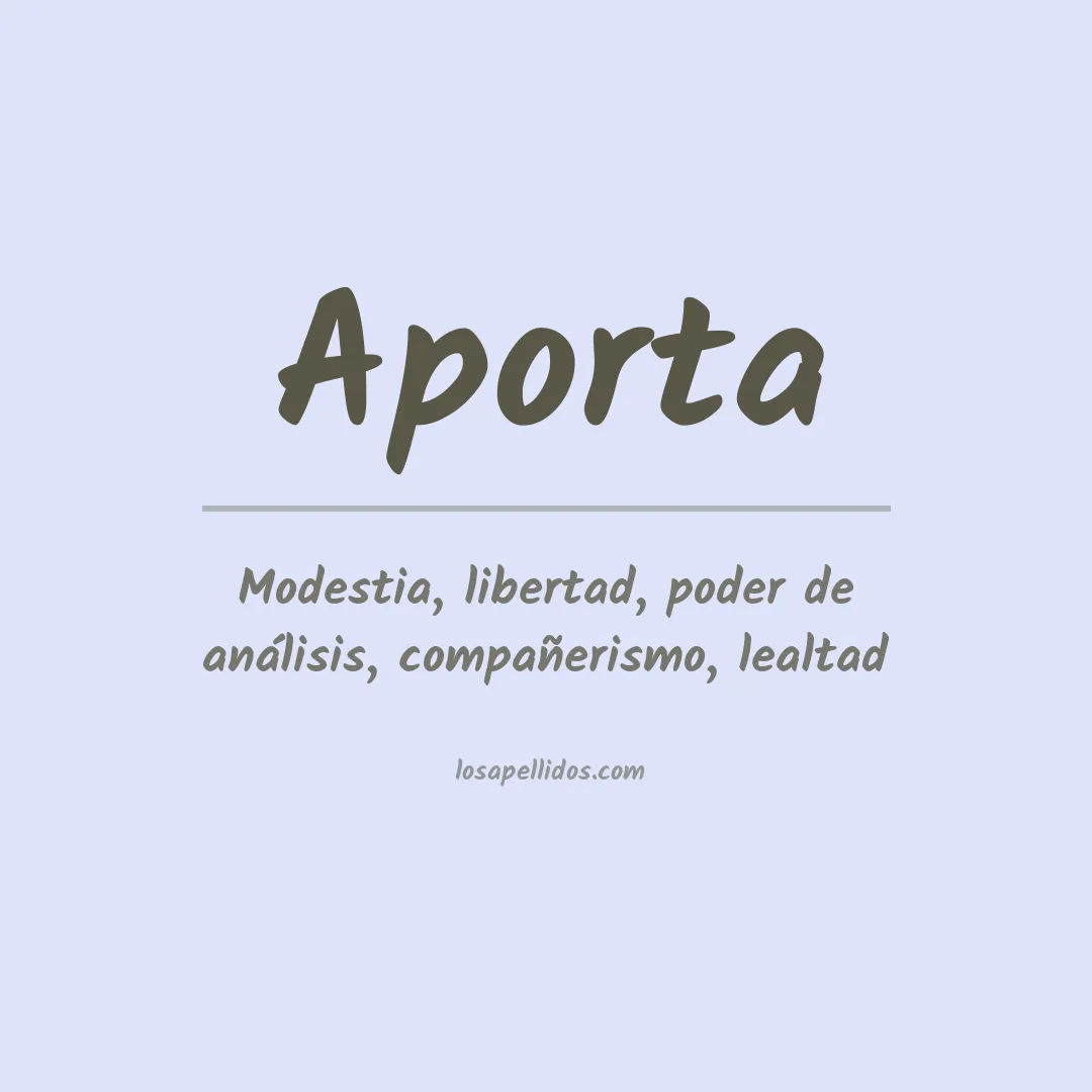 Apellido Aporta