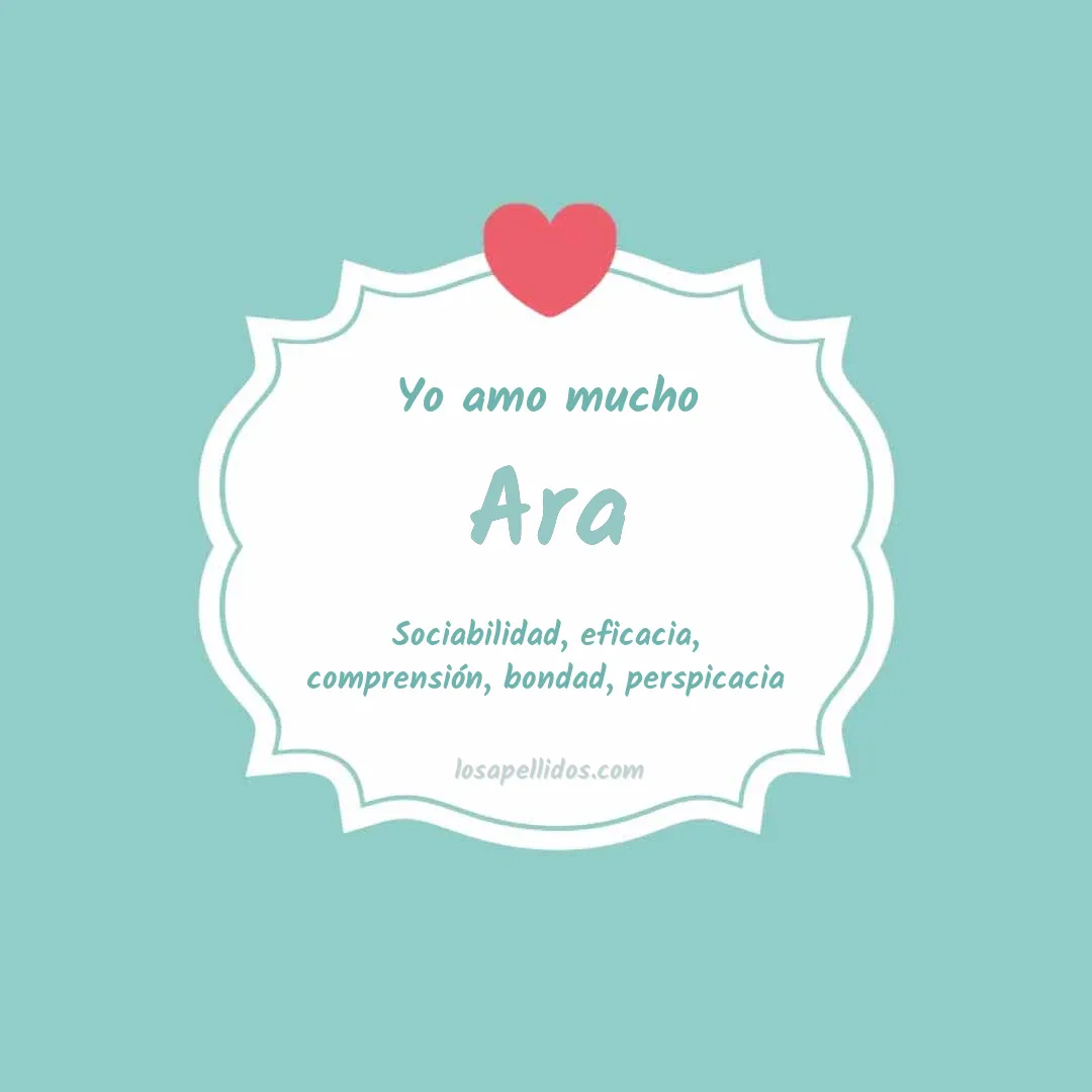 Yo amo mucho Ara