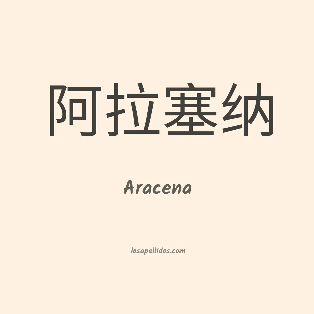 Aracena en chino
