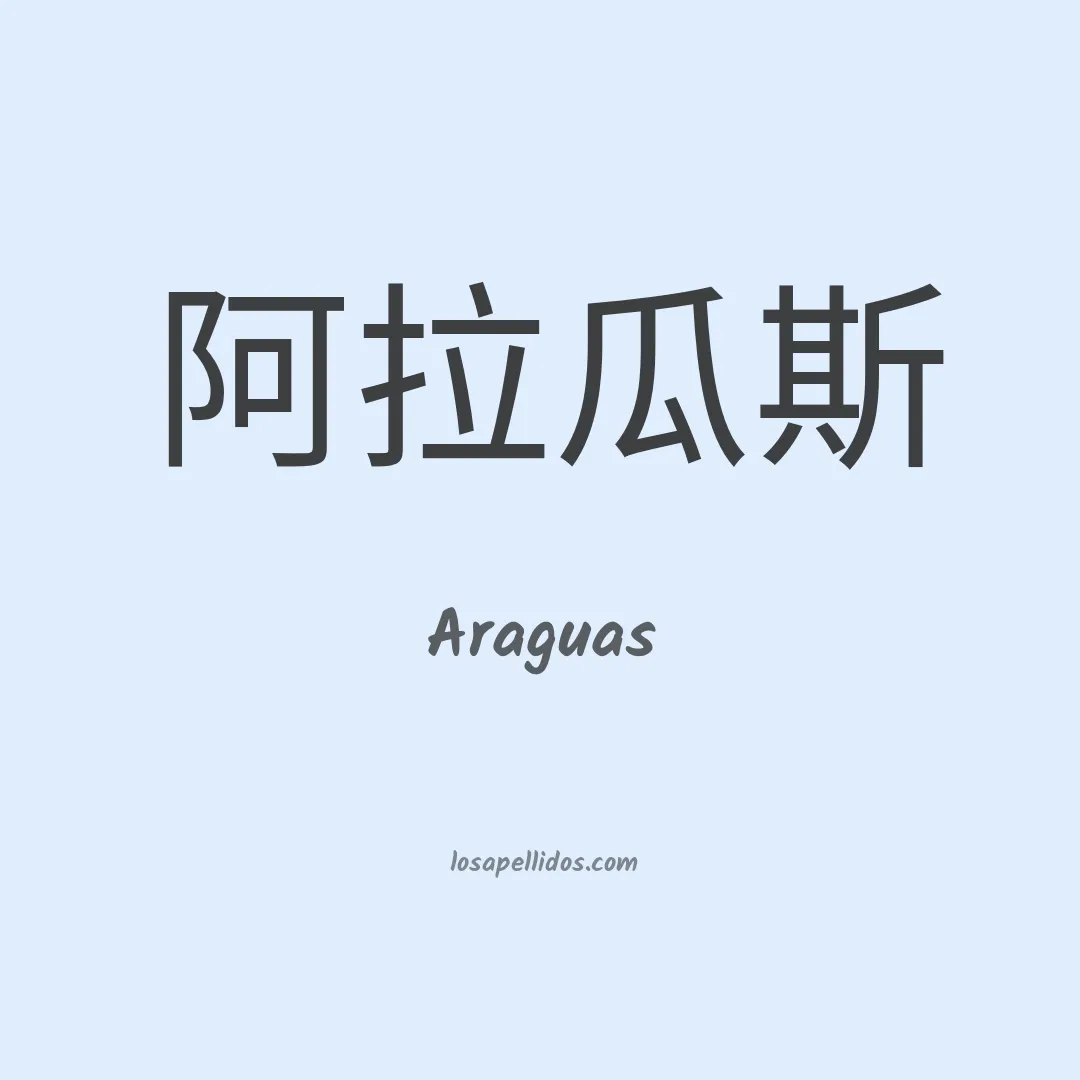 Araguas en chino