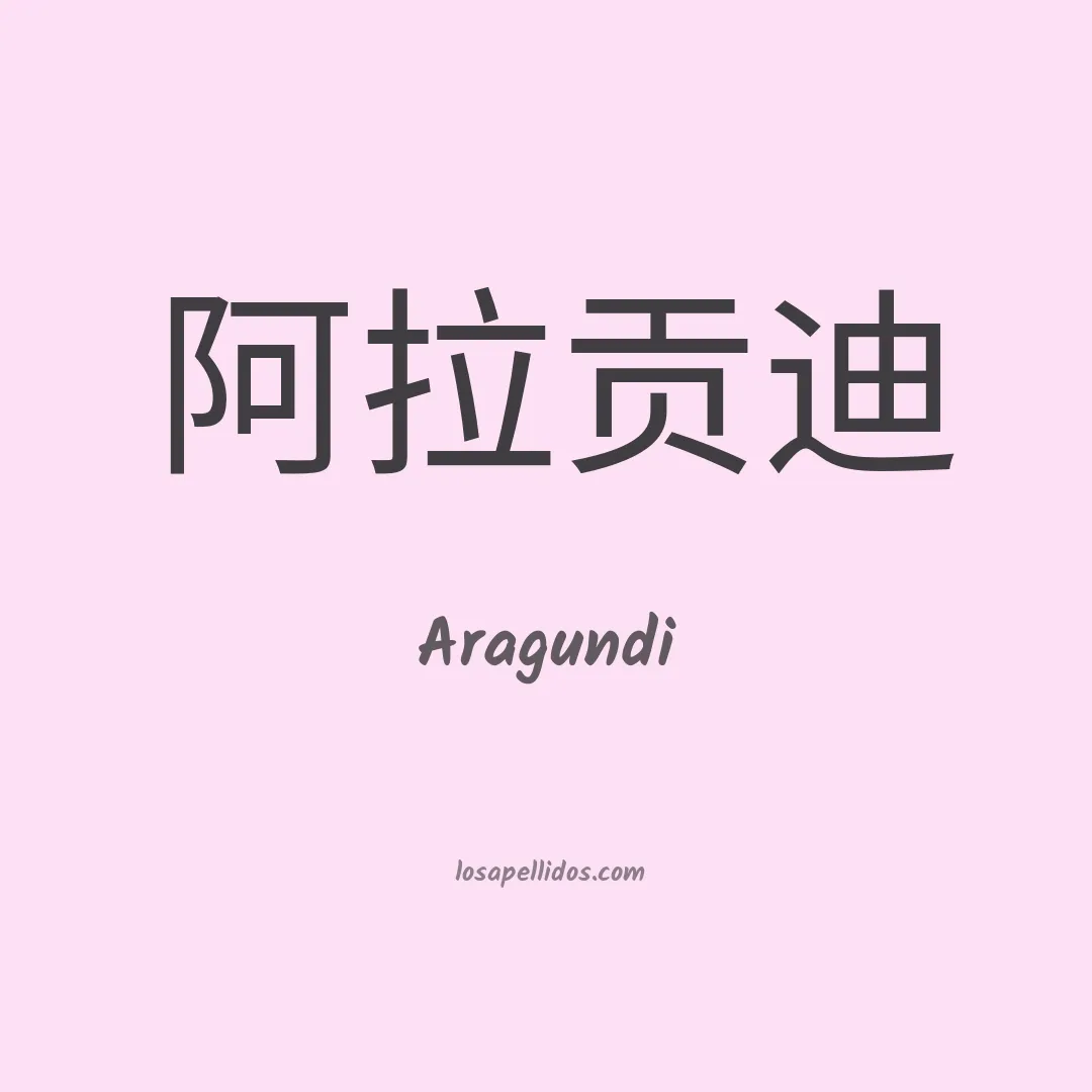 Aragundi en chino