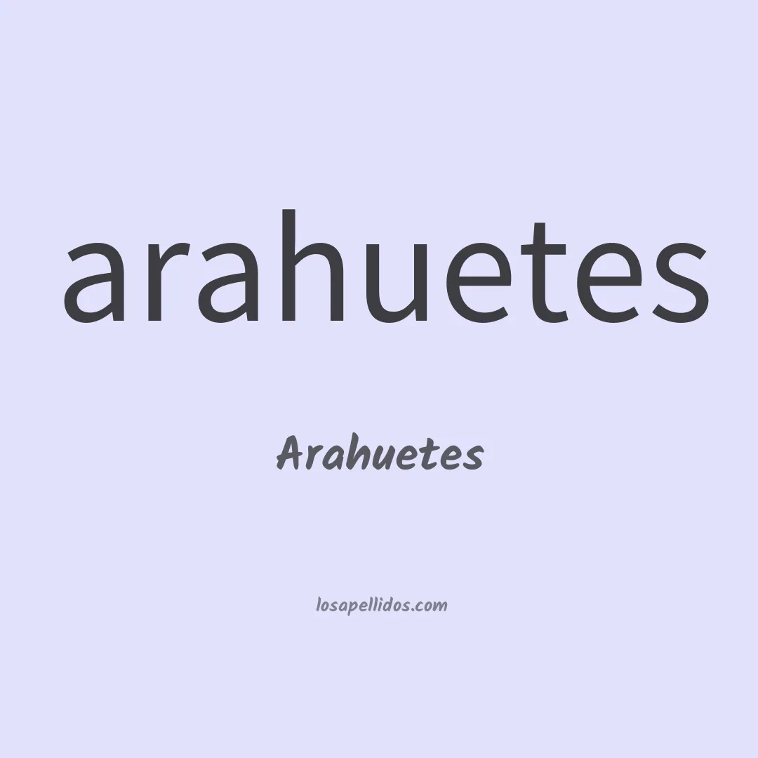 Arahuetes en chino